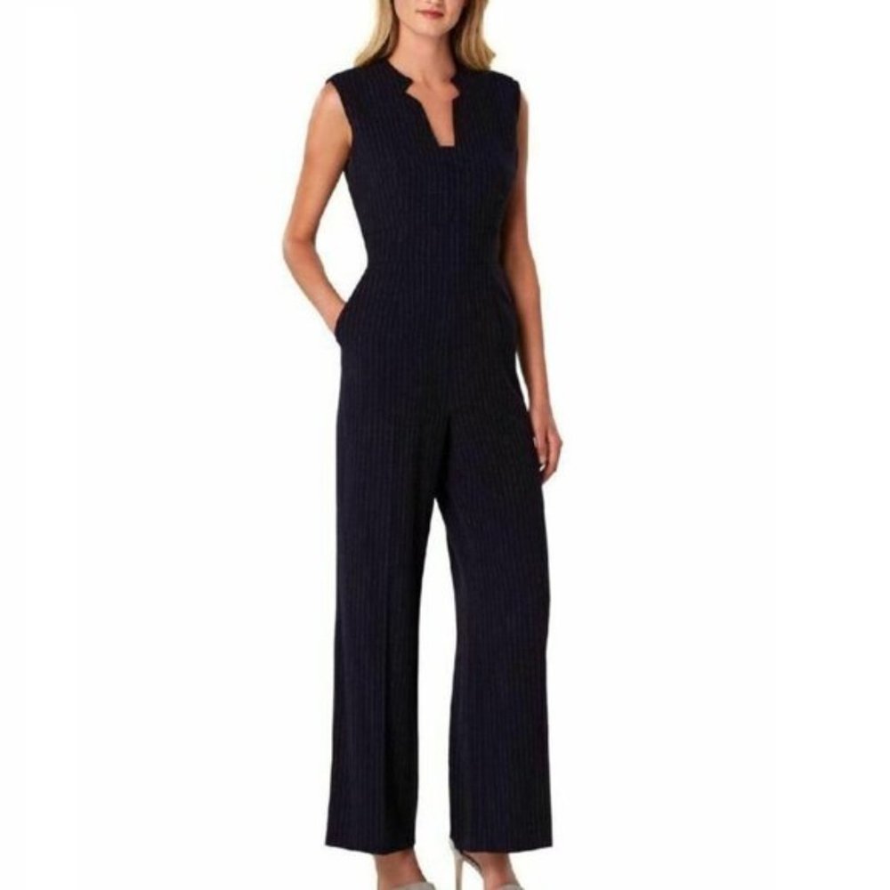 Tahari Black Wide Leg Jumpsuit size 2